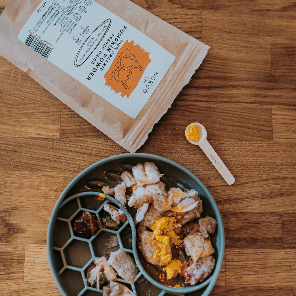 Hokuō® biologische vriesgedroogde pompoen voor hond - KwispelKado