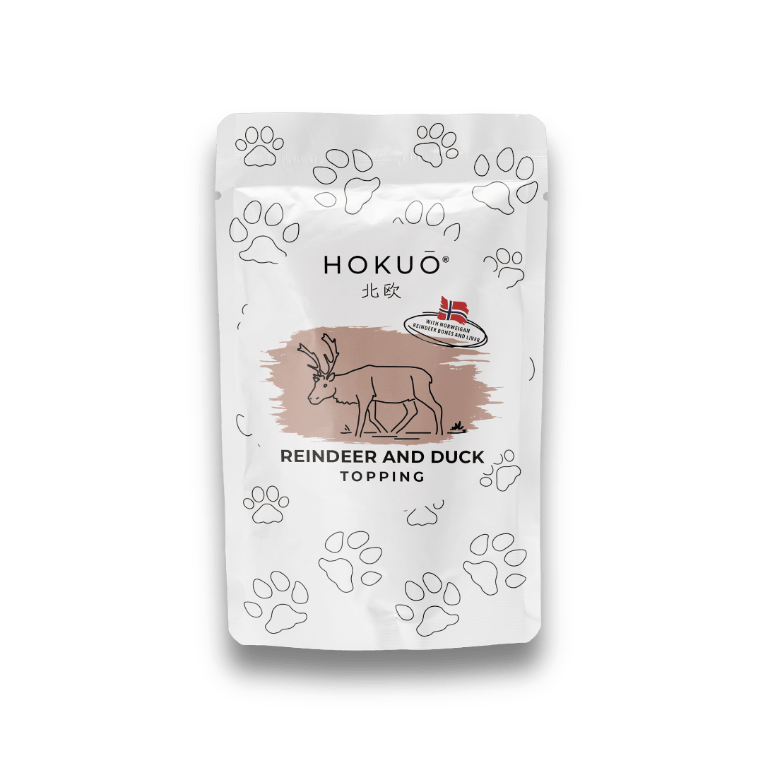 Hokuō® rendier - en eendentopping voor hond - KwispelKado